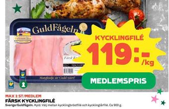 Coop Kycklingfilé erbjuda