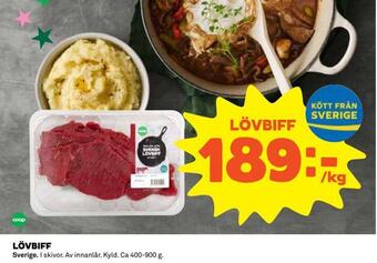 Coop Daglivs Lövbiff erbjuda