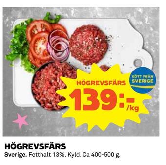 Coop Daglivs Högrevsfärs erbjuda