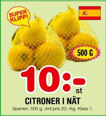 Nya Pulsen Citroner i nät erbjuda