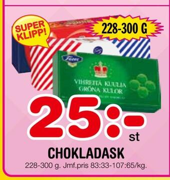 Nya Pulsen Chokladask erbjuda