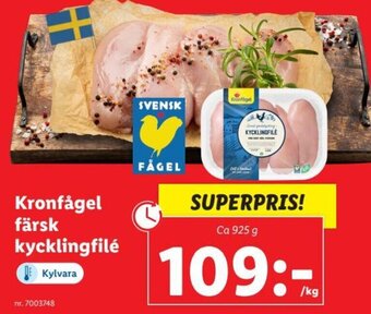 Lidl Kronfågel Färsk Kycklingfilé erbjuda