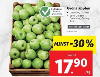 Lidl Gröna äpplen erbjuda