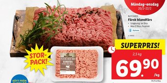 Lidl Butcher's Färsk Blandfärs erbjuda