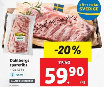Lidl Dahlbergs Spareribs erbjuda