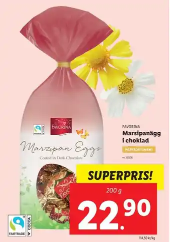 Lidl Favorina Marsipanägg i Choklad erbjuda