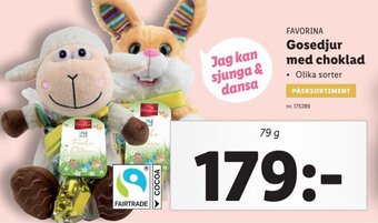 Lidl Favorina Gosedjur med choklad erbjuda