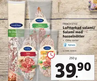 Lidl Lufttorkad Salami / Salami med Hasselnötter erbjuda
