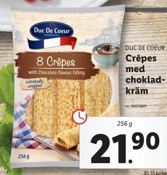 Lidl Duc De Coeur Crêpes med Chokladkrâm erbjuda