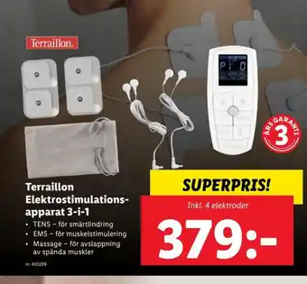Lidl Terraillon Electrostimulations Apparat 3-i-1 erbjuda