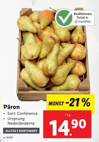 Lidl Päron erbjuda