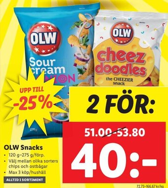 Lidl OLW Snacks erbjuda