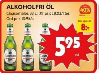ICA Kvantum Alkoholfri Öl erbjuda