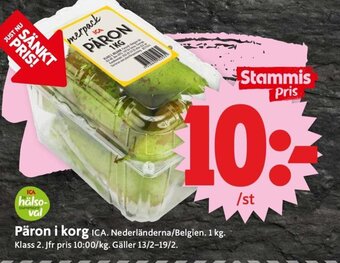 Päron i Korg