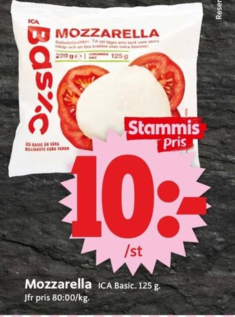ICA Supermarket Mozzarella erbjuda