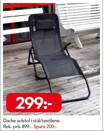 Dacke solstol i stål/textilene