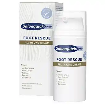 Apotek Hjärtat Salvequick med foot rescue all in one foot cream 100 ml erbjuda