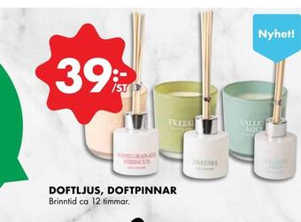 ÖoB Doftljus, doftpinnar erbjuda