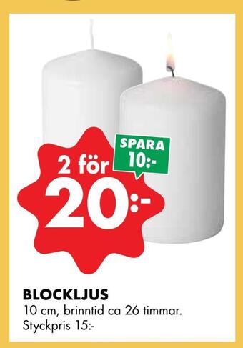 ÖoB Blockljus erbjuda