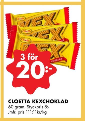 ÖoB Cloetta kexchoklad erbjuda