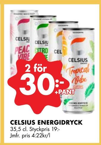 ÖoB Celsius energidryck erbjuda
