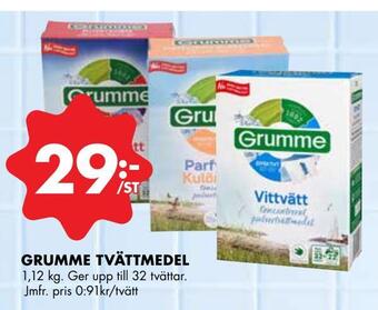 ÖoB Grumme tvättmedel erbjuda