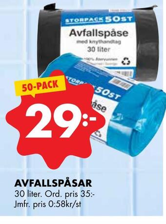 ÖoB Avfallspåsar erbjuda