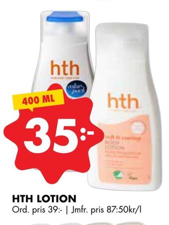ÖoB Hth lotion erbjuda