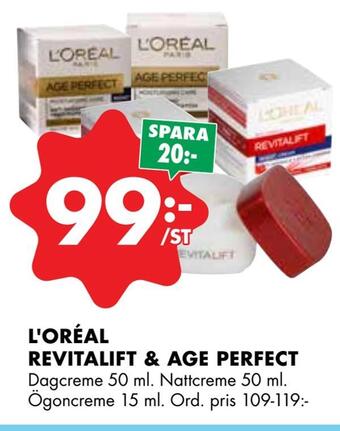 ÖoB L'oréal revitalift & age perfect erbjuda