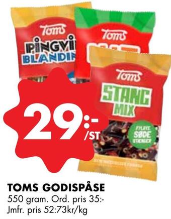 ÖoB Toms godispåse erbjuda