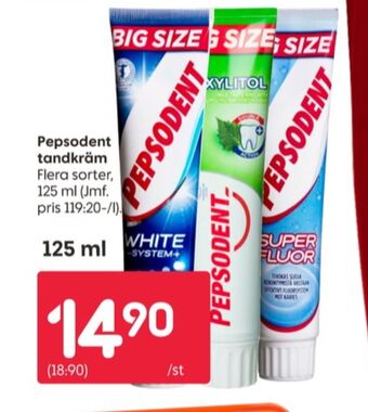 Rusta Pepsodent tandkräm erbjuda
