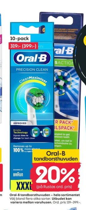 Rusta Braun oral-b borstar el-tandborste erbjuda