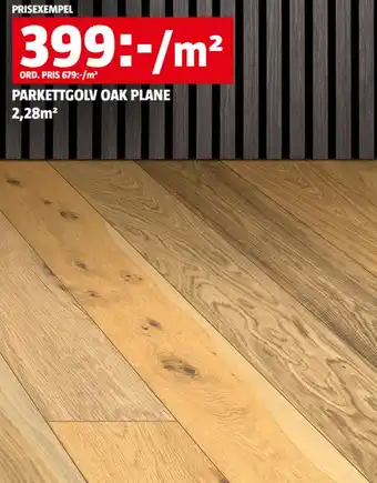 Bauhaus Parkettgolv Oak Plane 2.28m3 erbjuda
