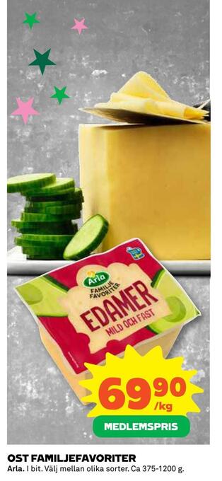 Coop Ost familjefavoriter erbjuda