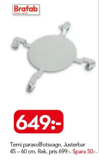 Bo Ohlsson Brafab Terni parasollfotsvagn Justerbar 45-60cm erbjuda
