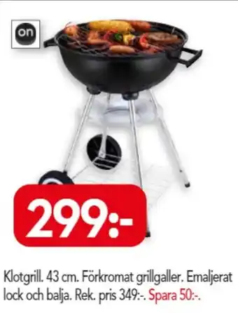 Bo Ohlsson Klotgrill 43cm Förkromat grillgaller erbjuda