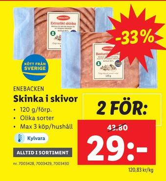 Lidl Skinka i skivor erbjuda