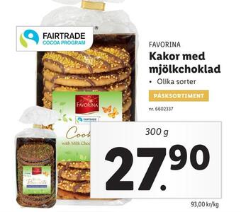 Lidl Kakor med mjölkchoklad erbjuda
