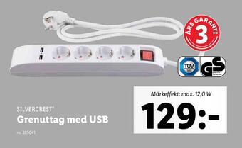 Lidl Grenuttag med usb erbjuda