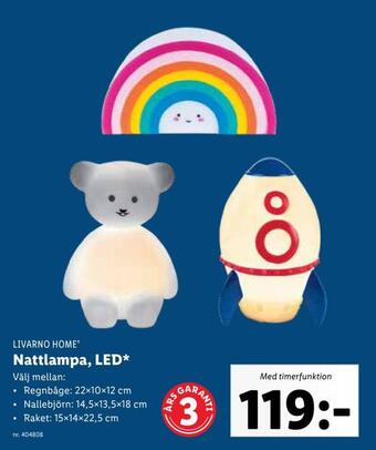Lidl Nattlampa, led erbjuda