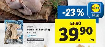 Lidl Färsk hel kyckling erbjuda