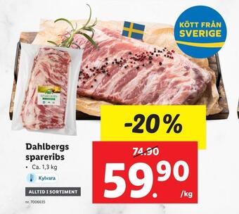 Lidl Dahlbergs spareribs erbjuda