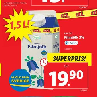 Lidl Filmjölk 3% erbjuda