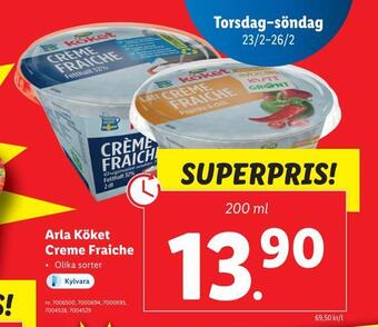Lidl Arla köket creme fraiche erbjuda