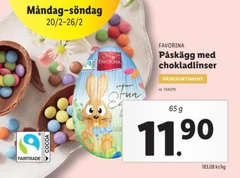 Lidl Påskägg med chokladlinser erbjuda