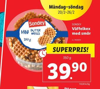 Lidl Våffelkex med smör erbjuda