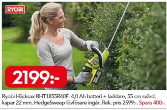 Bo Ohlsson Ryobi Häcksax RHT1855R40F erbjuda