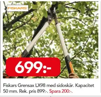Bo Ohlsson Fiskars Grensax LX98 med sidokär erbjuda
