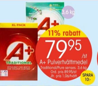 EKO A+ tvättmedel pulver erbjuda