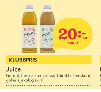 Hemköp Garant juice erbjuda